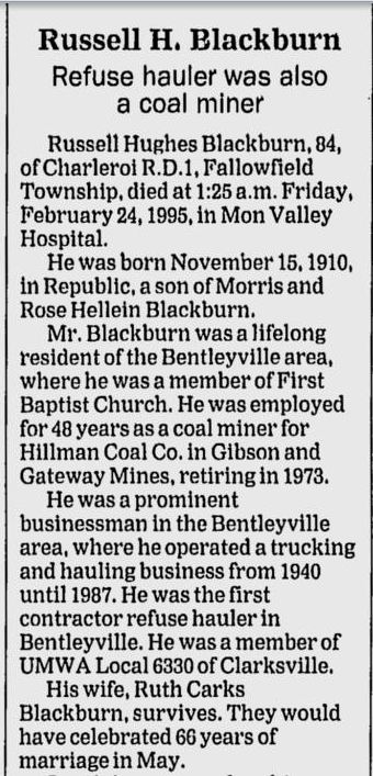 Russell H. Blackburn obit